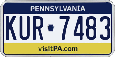 PA license plate KUR7483