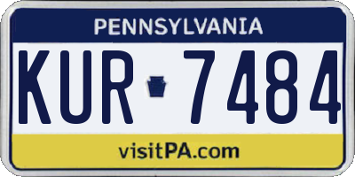 PA license plate KUR7484