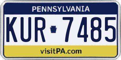 PA license plate KUR7485