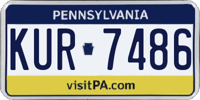 PA license plate KUR7486