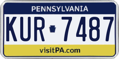 PA license plate KUR7487