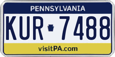 PA license plate KUR7488