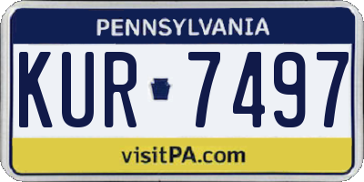PA license plate KUR7497