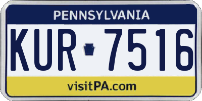 PA license plate KUR7516