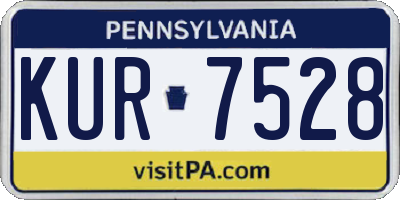 PA license plate KUR7528