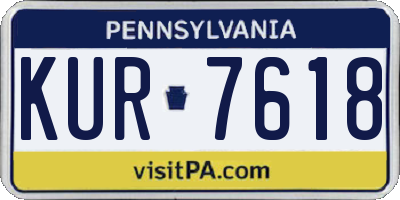 PA license plate KUR7618