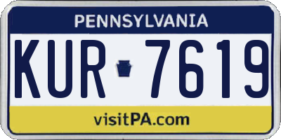 PA license plate KUR7619