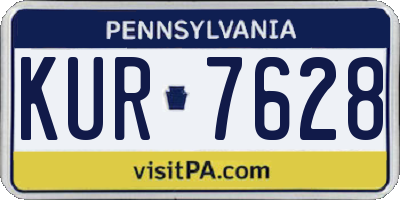 PA license plate KUR7628