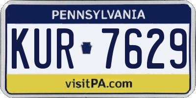 PA license plate KUR7629