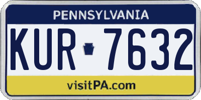 PA license plate KUR7632