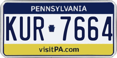 PA license plate KUR7664