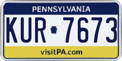 PA license plate KUR7673