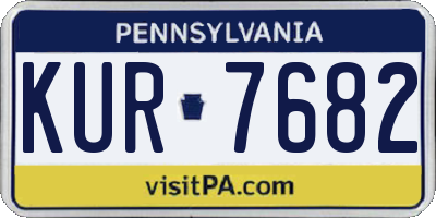 PA license plate KUR7682