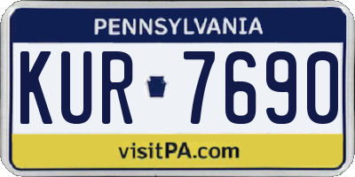 PA license plate KUR7690