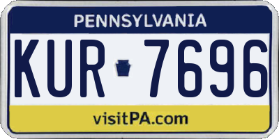 PA license plate KUR7696