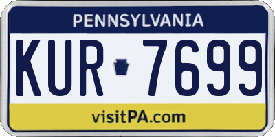 PA license plate KUR7699