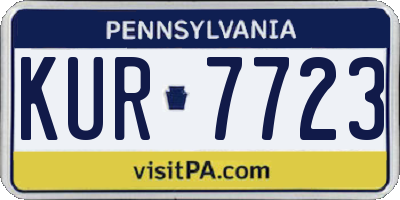 PA license plate KUR7723