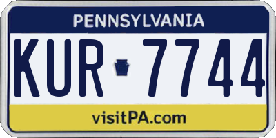 PA license plate KUR7744
