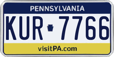 PA license plate KUR7766