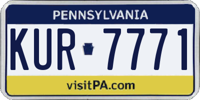 PA license plate KUR7771