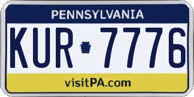 PA license plate KUR7776
