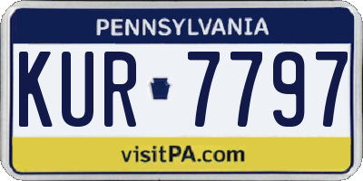 PA license plate KUR7797
