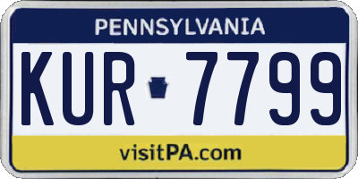 PA license plate KUR7799