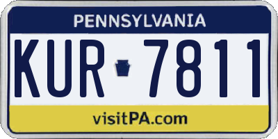 PA license plate KUR7811
