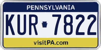 PA license plate KUR7822