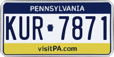 PA license plate KUR7871
