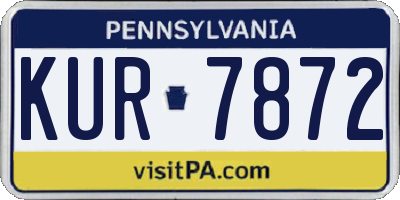 PA license plate KUR7872