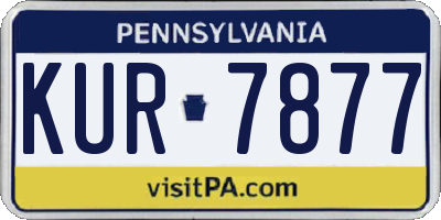 PA license plate KUR7877