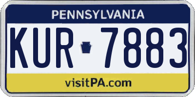 PA license plate KUR7883