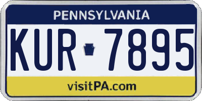 PA license plate KUR7895
