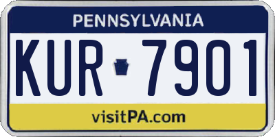 PA license plate KUR7901
