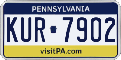 PA license plate KUR7902