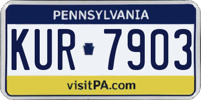 PA license plate KUR7903