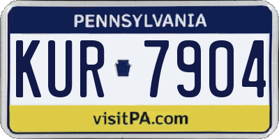 PA license plate KUR7904