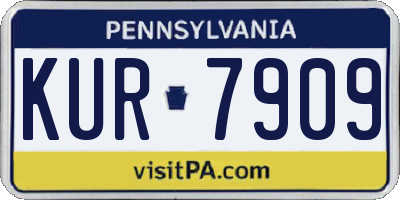 PA license plate KUR7909