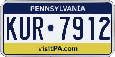 PA license plate KUR7912