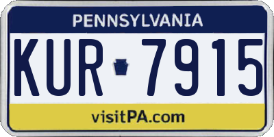 PA license plate KUR7915