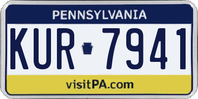 PA license plate KUR7941
