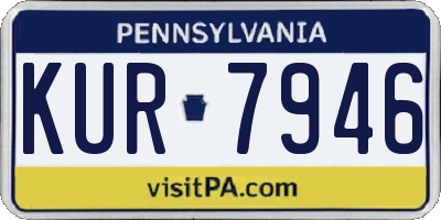 PA license plate KUR7946