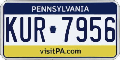PA license plate KUR7956