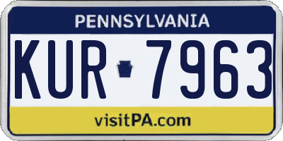 PA license plate KUR7963