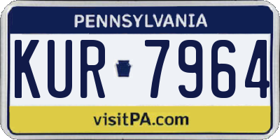 PA license plate KUR7964