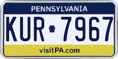 PA license plate KUR7967