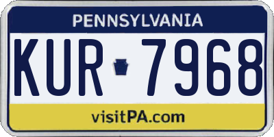 PA license plate KUR7968