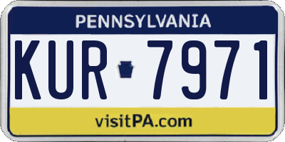 PA license plate KUR7971