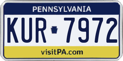 PA license plate KUR7972
